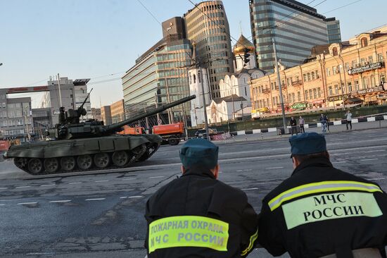 Victory Day Parade rehearsal on Red Square in Moscow