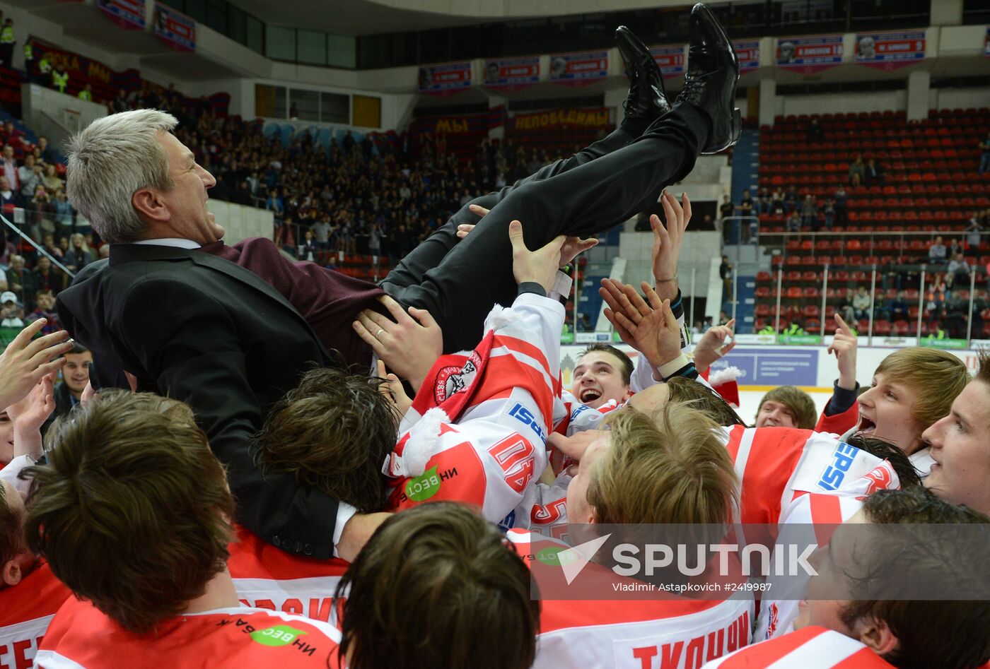 Russian Junior Hockey League. Krasnaya Armiya Moscow vs. Spartak Moscow