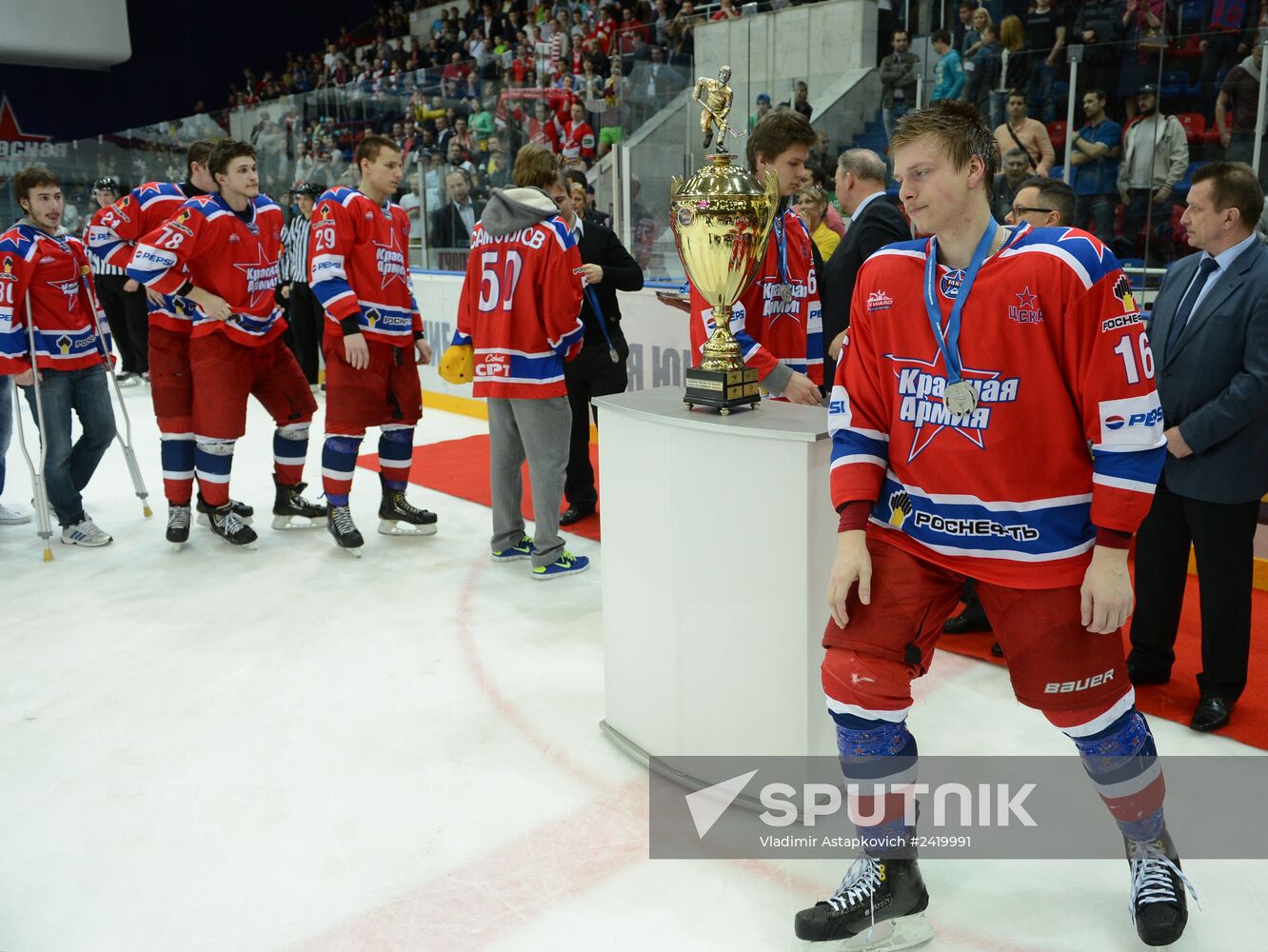 Russian Junior Hockey League. Krasnaya Armiya Moscow vs. Spartak Moscow