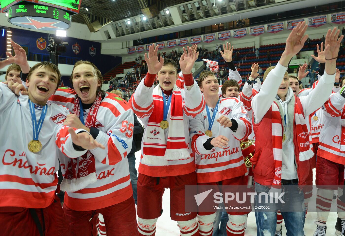 Russian Junior Hockey League. Krasnaya Armiya Moscow vs. Spartak Moscow
