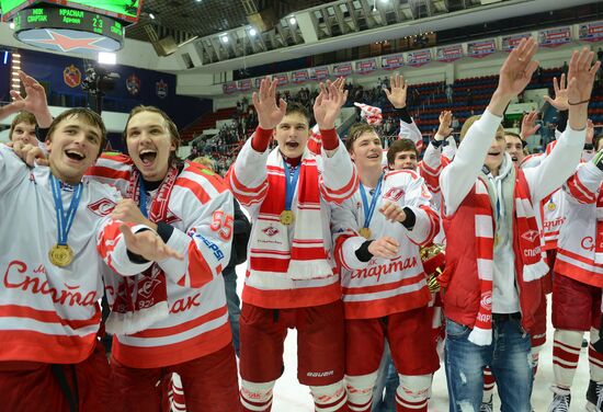 Russian Junior Hockey League. Krasnaya Armiya Moscow vs. Spartak Moscow