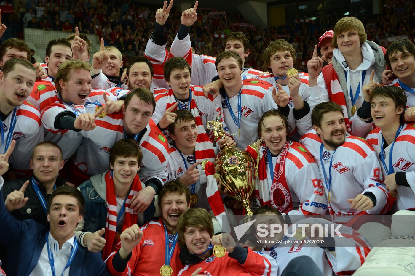 Russian Junior Hockey League. Krasnaya Armiya Moscow vs. Spartak Moscow
