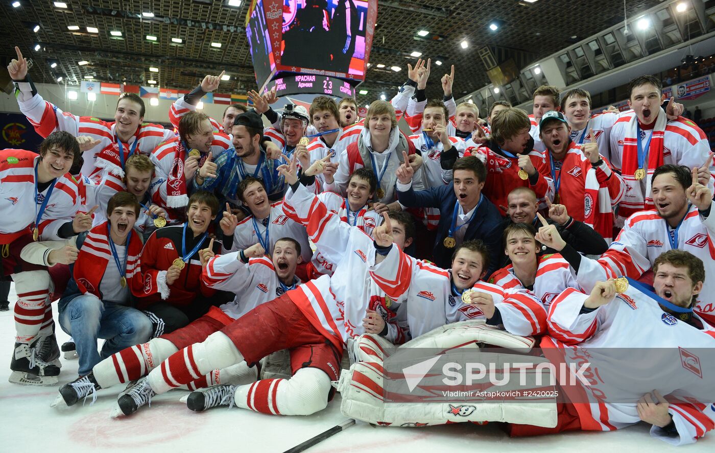 Russian Junior Hockey League. Krasnaya Armiya Moscow vs. Spartak Moscow