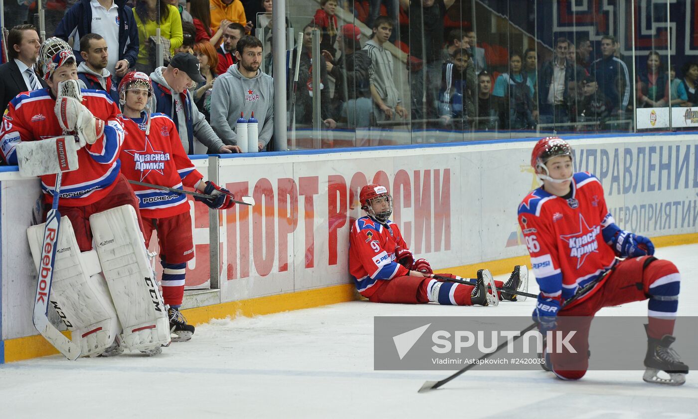 Russian Junior Hockey League. Krasnaya Armiya Moscow vs. Spartak Moscow