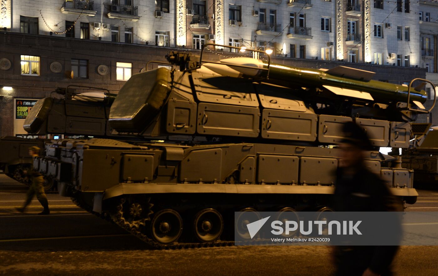 Victory Day Parade rehearsal on Red Square in Moscow