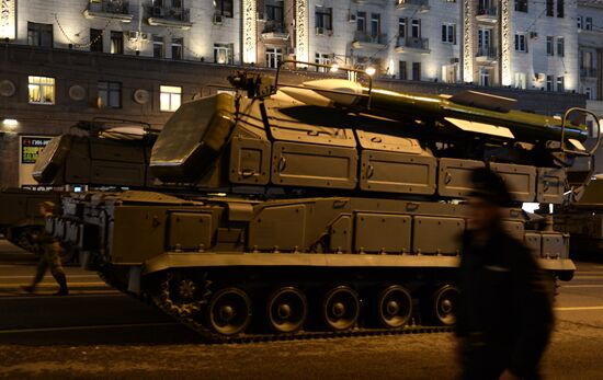 Victory Day Parade rehearsal on Red Square in Moscow