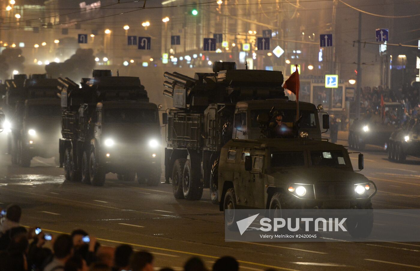 Victory Day Parade rehearsal on Red Square in Moscow