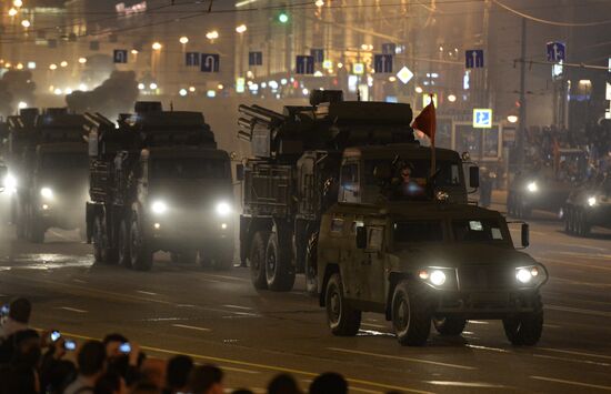 Victory Day Parade rehearsal on Red Square in Moscow