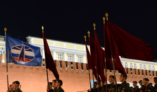 Victory Day Parade rehearsal on Red Square in Moscow