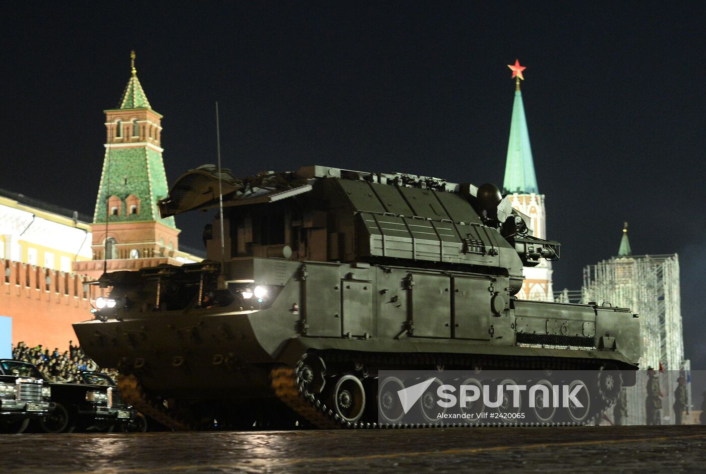 Victory Day Parade rehearsal on Red Square in Moscow