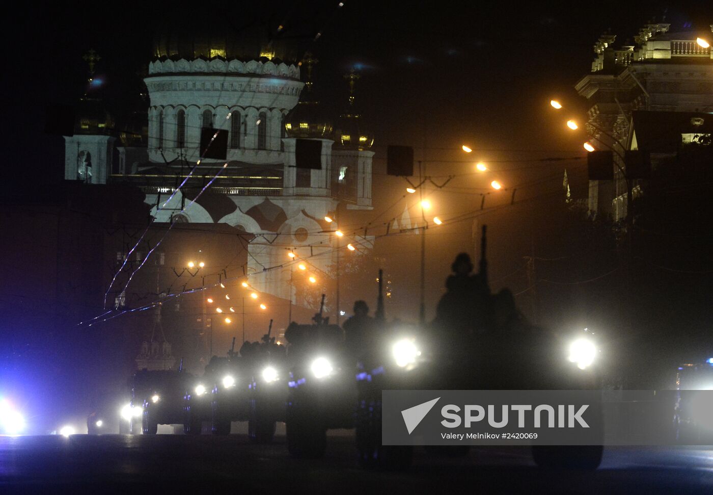 Victory Day Parade rehearsal on Red Square in Moscow