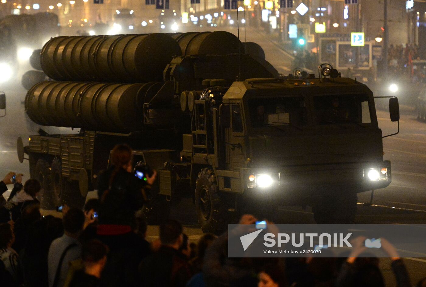 Victory Day Parade rehearsal on Red Square in Moscow