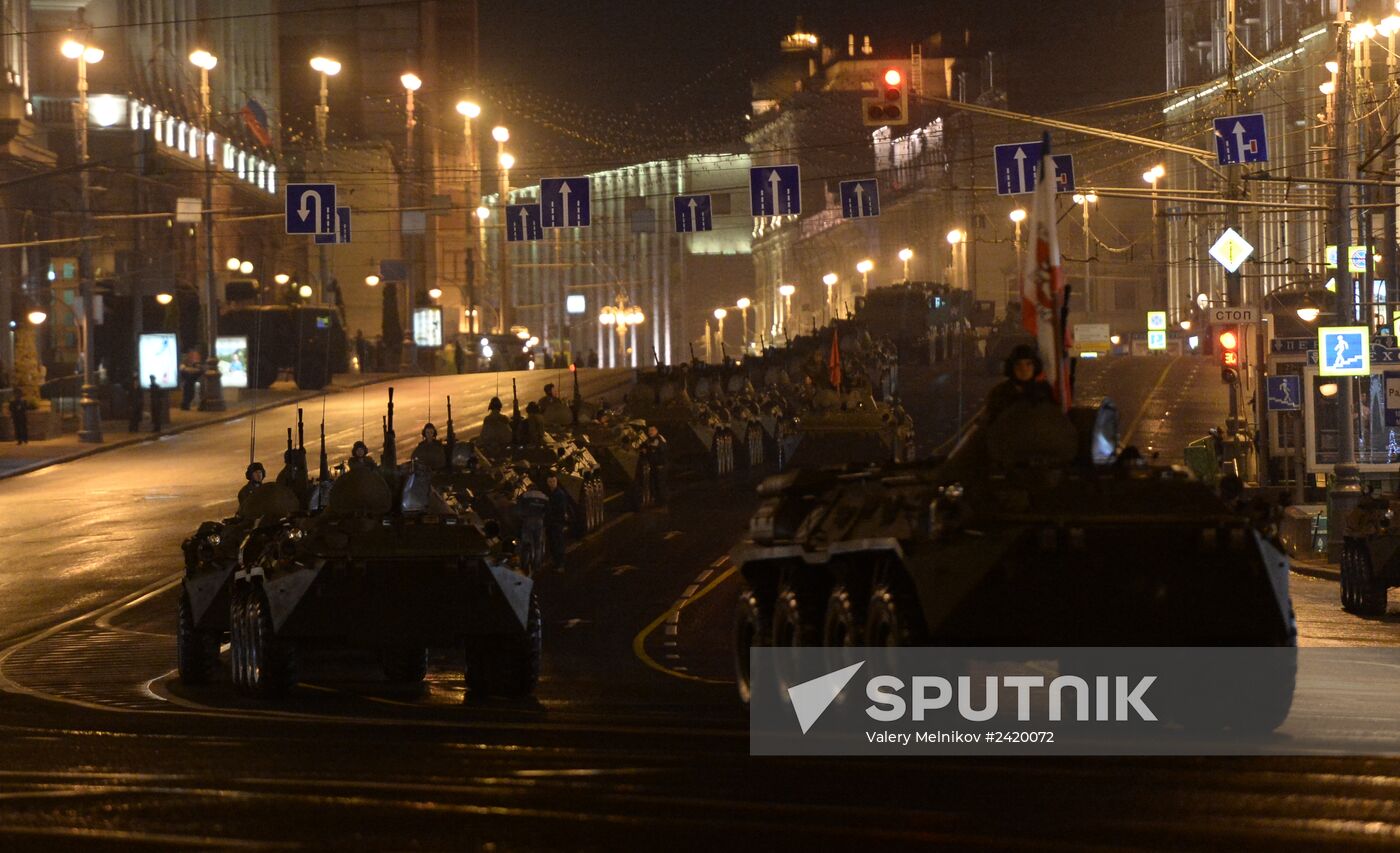 Victory Day Parade rehearsal on Red Square in Moscow