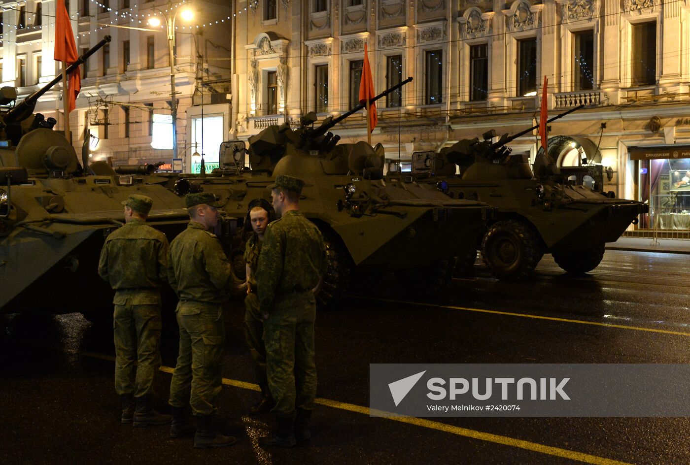 Victory Day Parade rehearsal on Red Square in Moscow