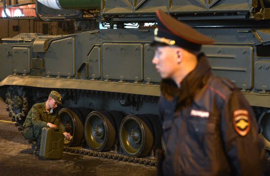 Victory Day Parade rehearsal on Red Square in Moscow