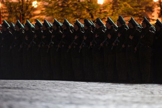 Victory Day Parade rehearsal on Red Square in Moscow