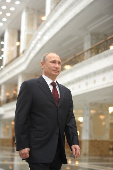 Vladimir Putin visits Belarus to attend SEEC meeting