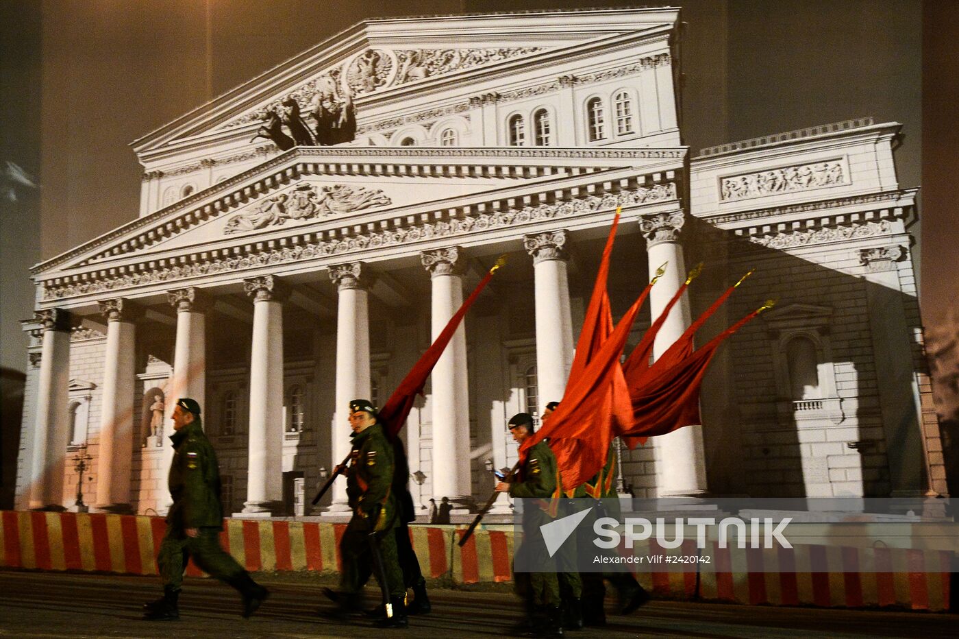 Victory Day Parade rehearsal on Red Square in Moscow