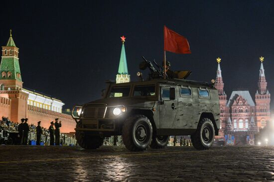 Victory Day Parade rehearsal on Red Square in Moscow