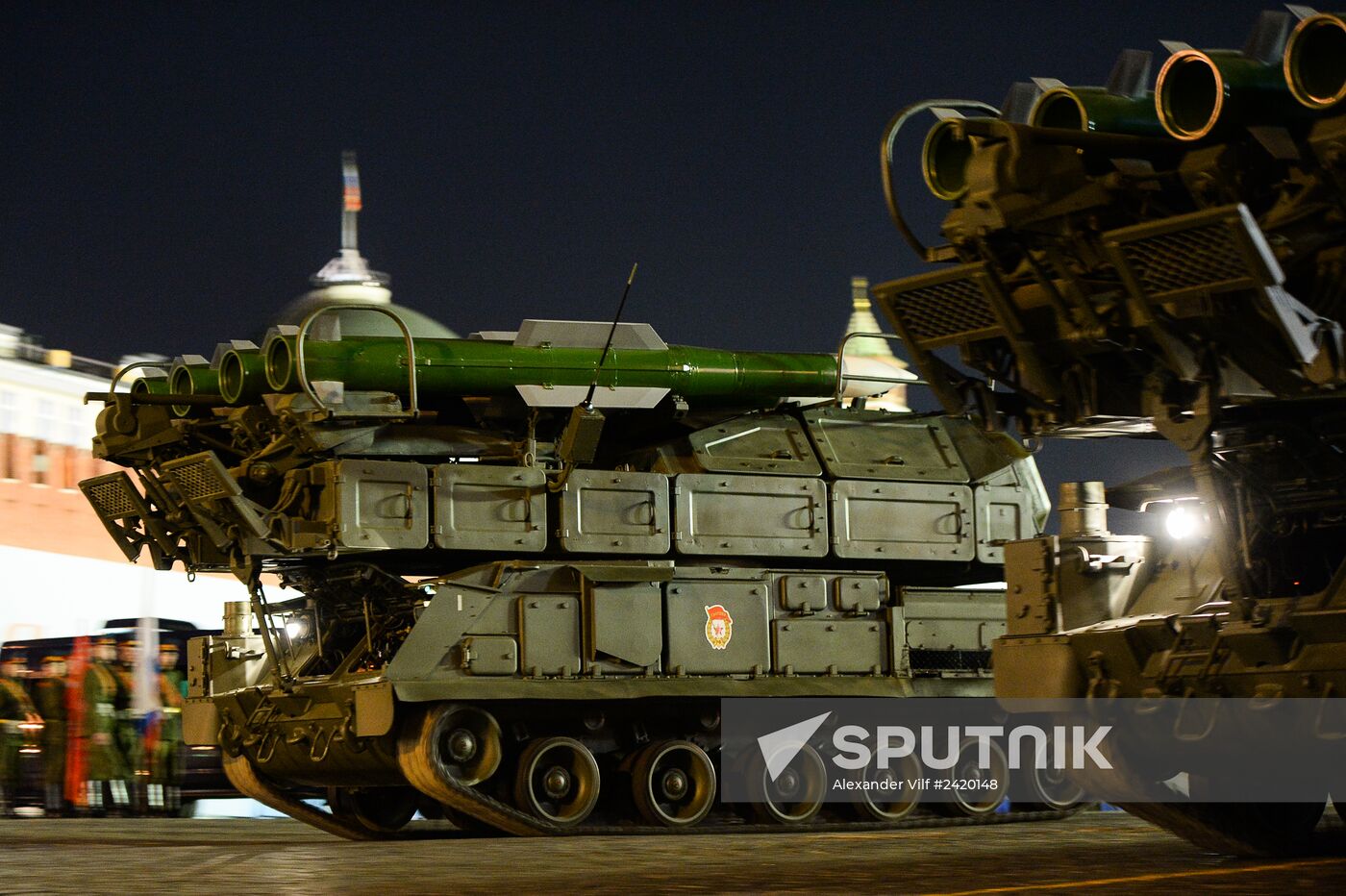 Victory Day Parade rehearsal on Red Square in Moscow