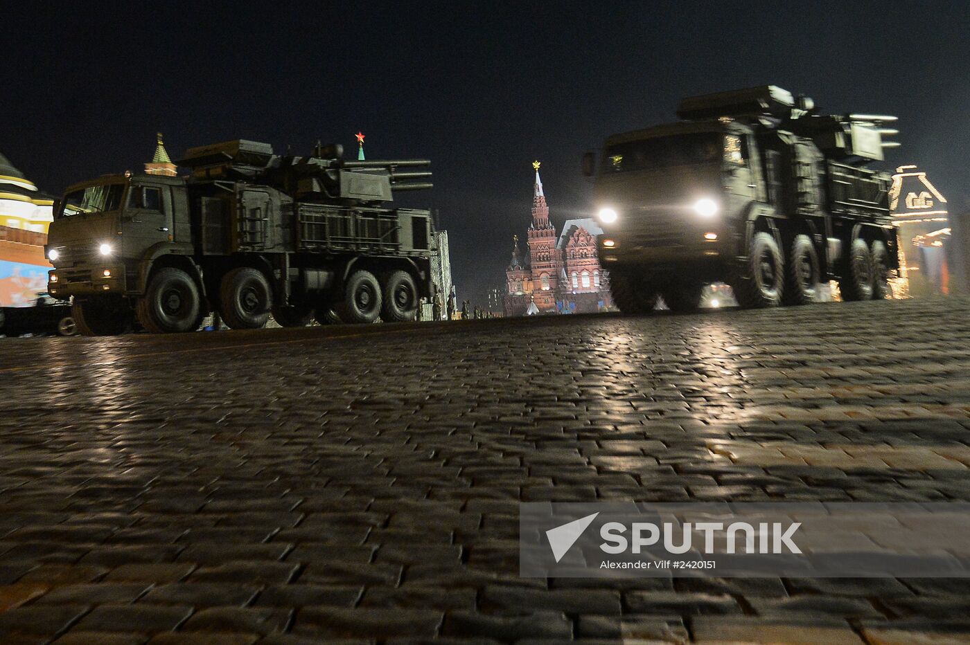 Victory Day Parade rehearsal on Red Square in Moscow