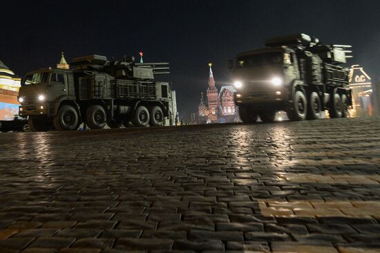 Victory Day Parade rehearsal on Red Square in Moscow