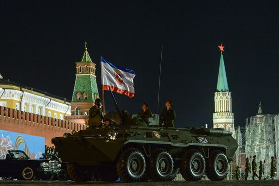 Victory Day Parade rehearsal on Red Square in Moscow