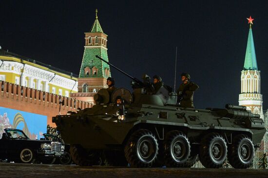 Victory Day Parade rehearsal on Red Square in Moscow
