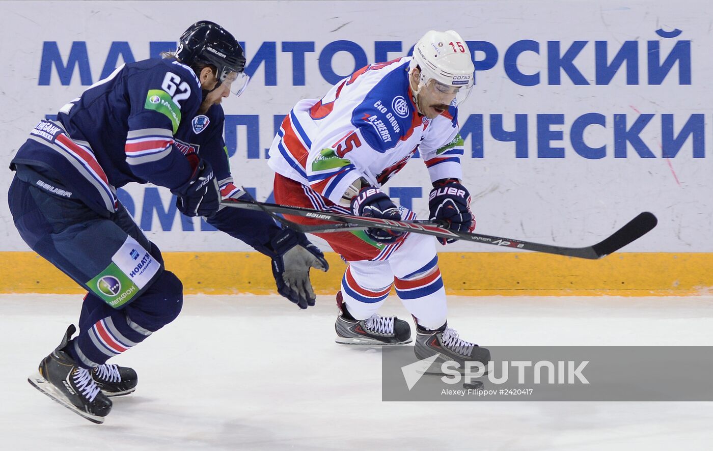 Kontinental Hockey League. Metallurg vs. Lev