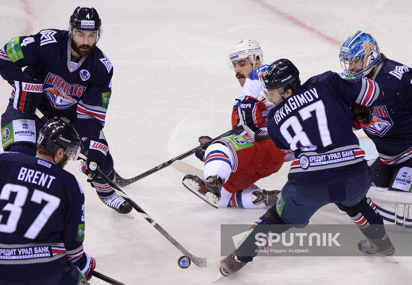 Kontinental Hockey League. Metallurg Magnitogorsk vs. Lev Praha