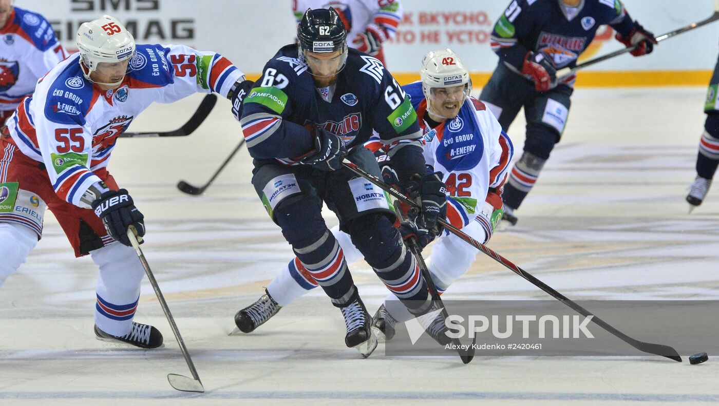 Kontinental Hockey League. Metallurg Magnitogorsk vs. Lev Praha