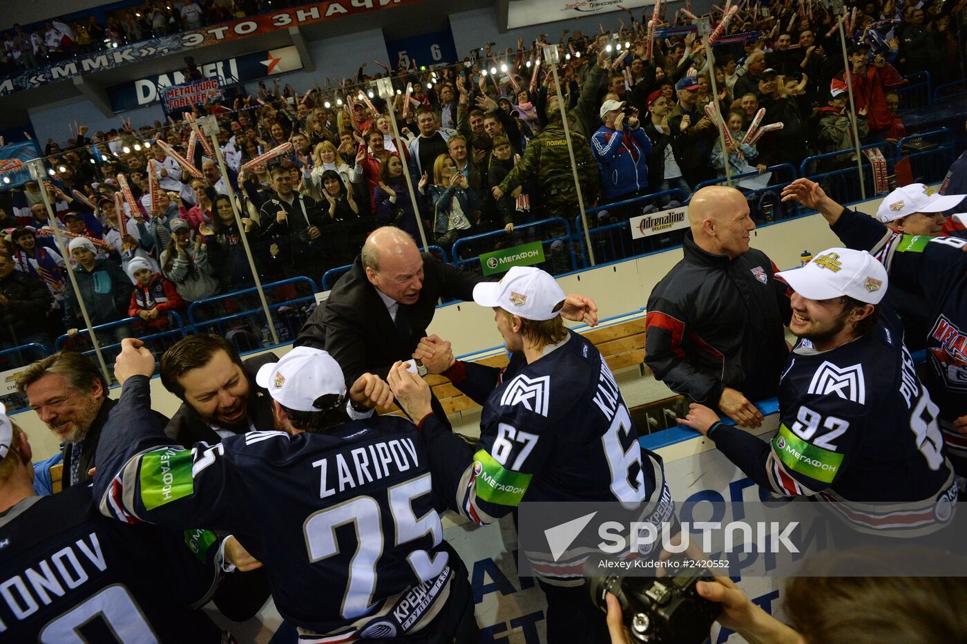 Kontinental Hockey League. Metallurg Magnitogorsk vs. Lev Praha