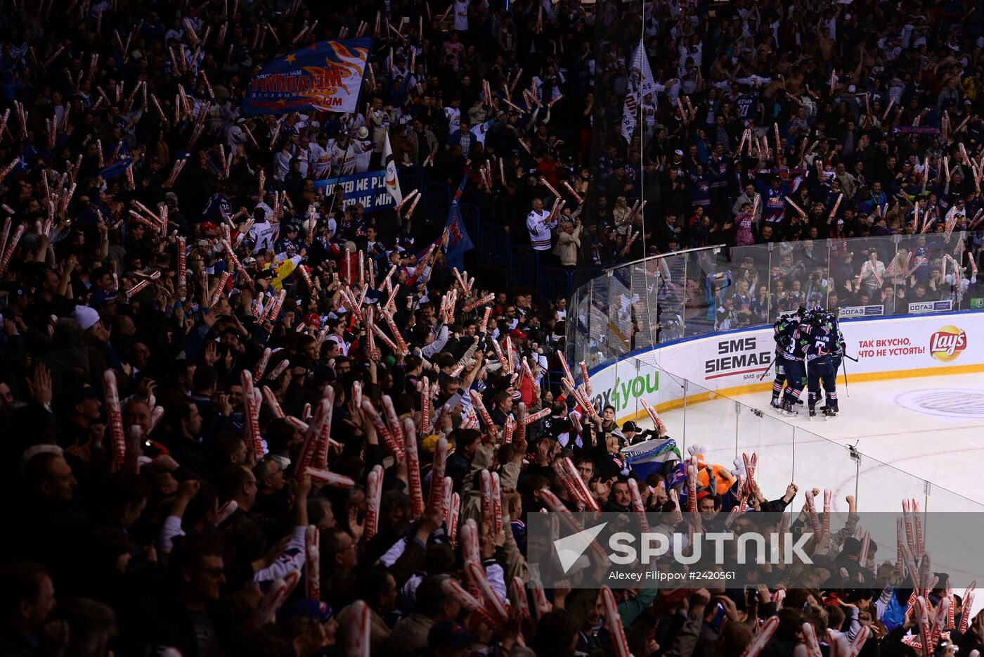 Kontinental Hockey League. Metallurg Magnitogorsk vs. Lev Praha