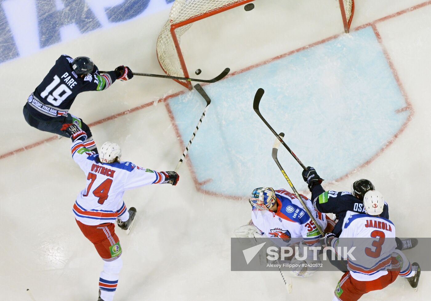 Kontinental Hockey League. Metallurg Magnitogorsk vs. Lev Praha