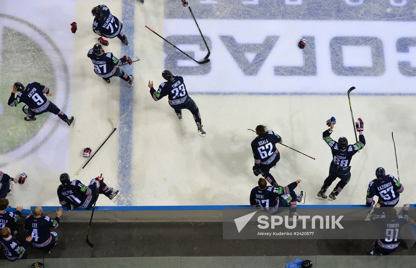 Kontinental Hockey League. Metallurg Magnitogorsk vs. Lev Praha