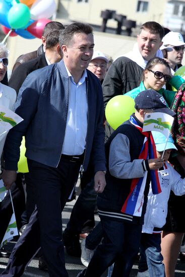 May Day processions in Russian regions
