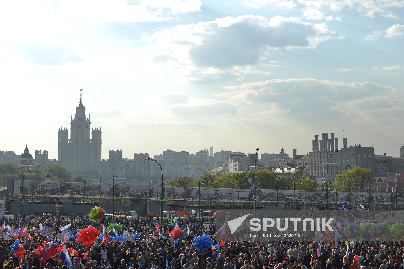 May Day trade unions' demonstration on Red Square