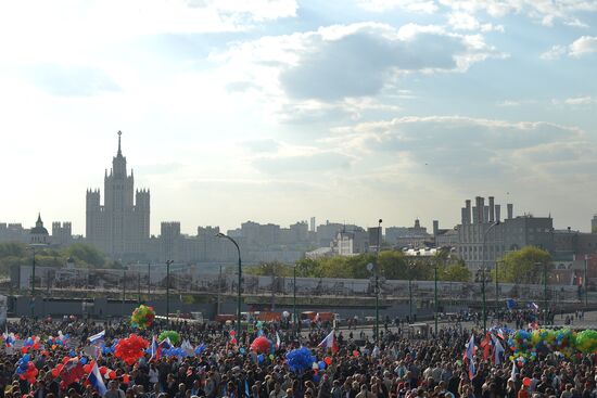 May Day trade unions' demonstration on Red Square