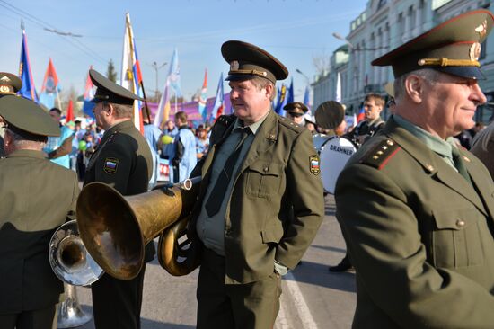 May Day processions in Russian regions