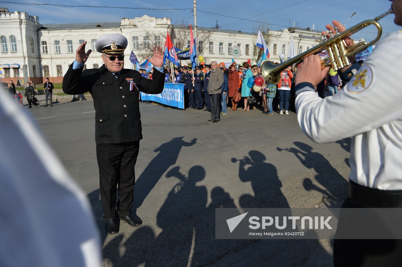 May Day processions in Russian regions