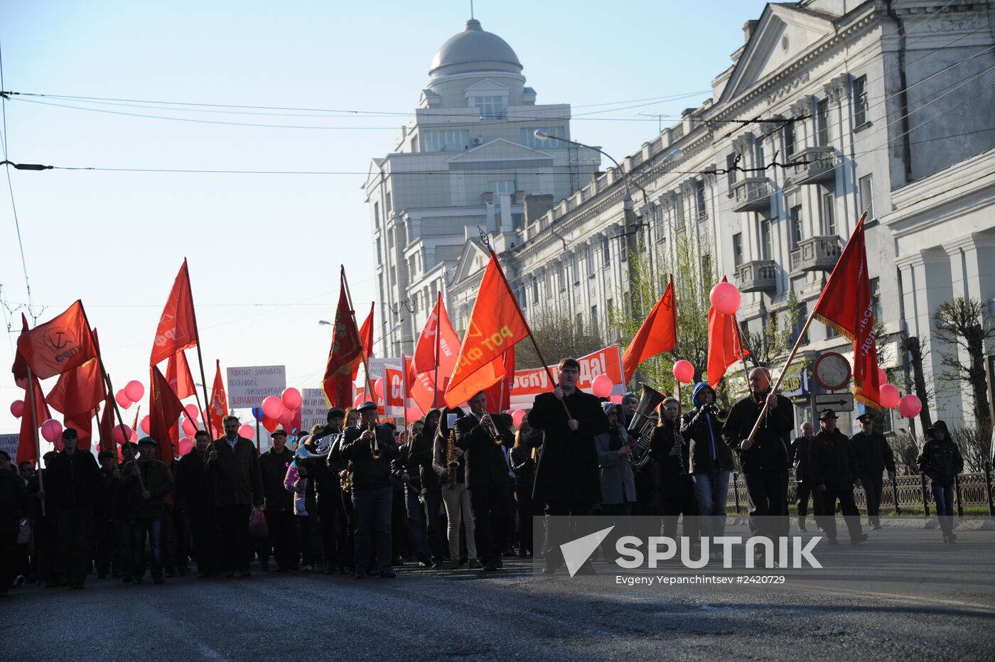 May Day processions in Russian regions