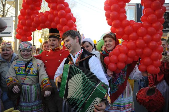 May Day processions in Russian regions