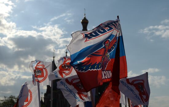 May Day trade unions' demonstration on Red Square