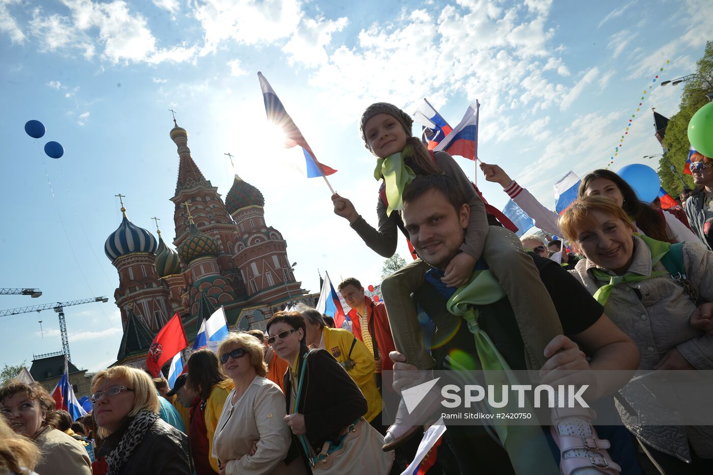 May Day trade unions' demonstration on Red Square