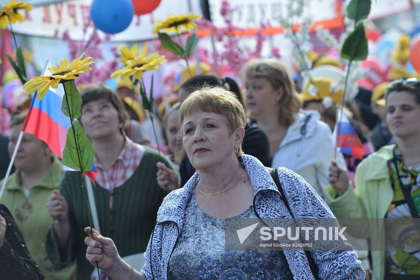 May Day trade unions' demonstration on Red Square
