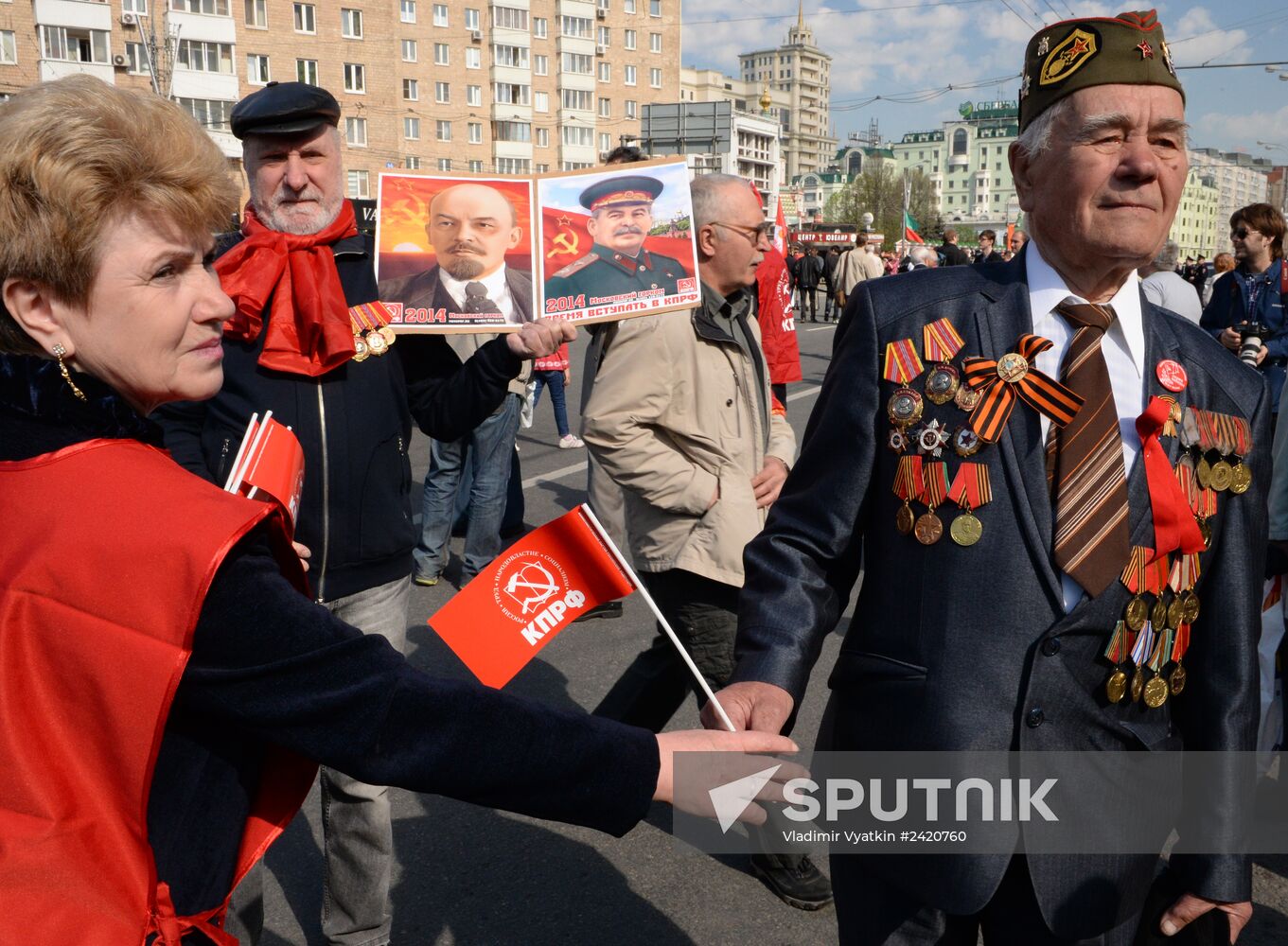May Day procession and Communist Party's rally