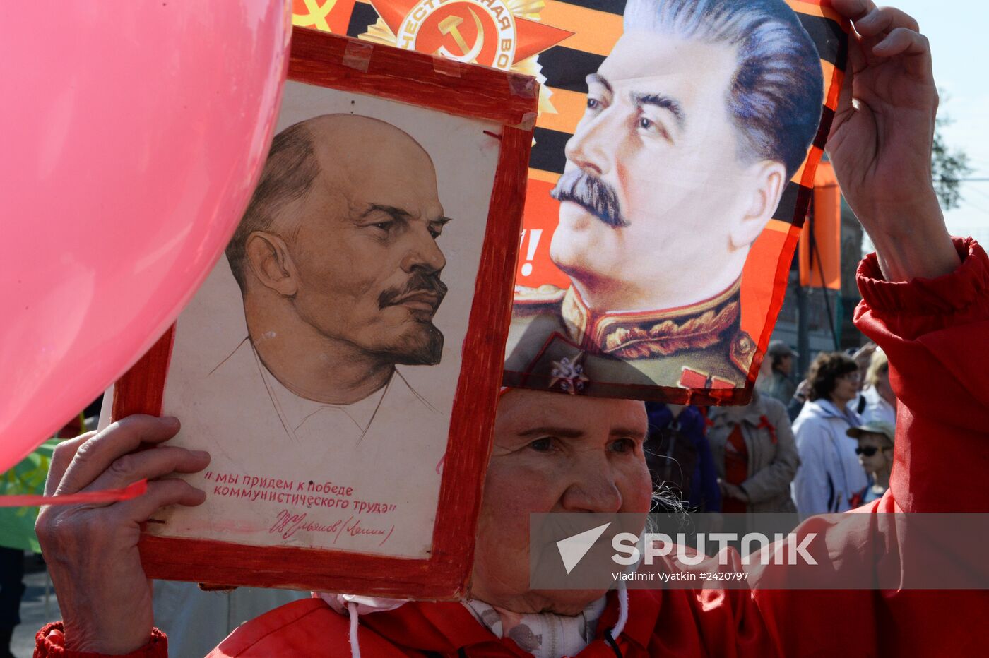 May Day procession and Communist Party's rally