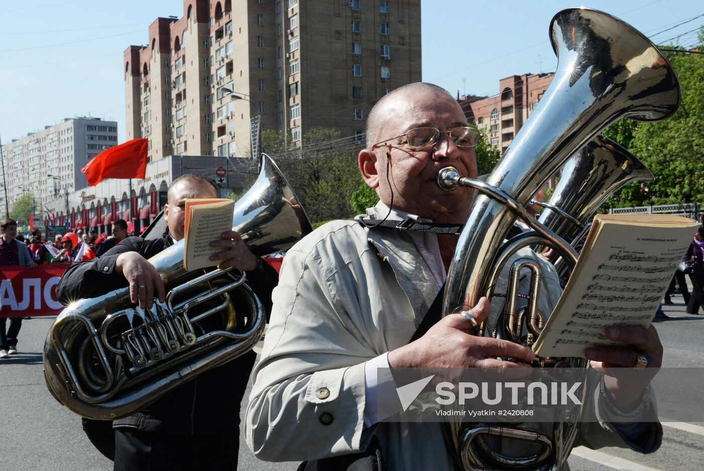 May Day procession and Communist Party's rally