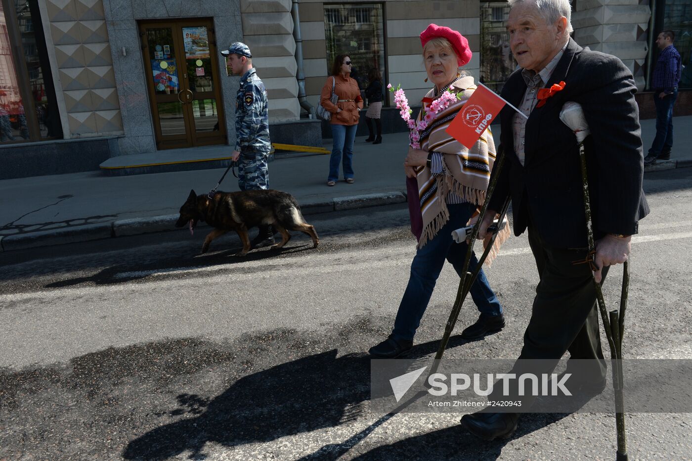 May Day procession and Communist Party's rally