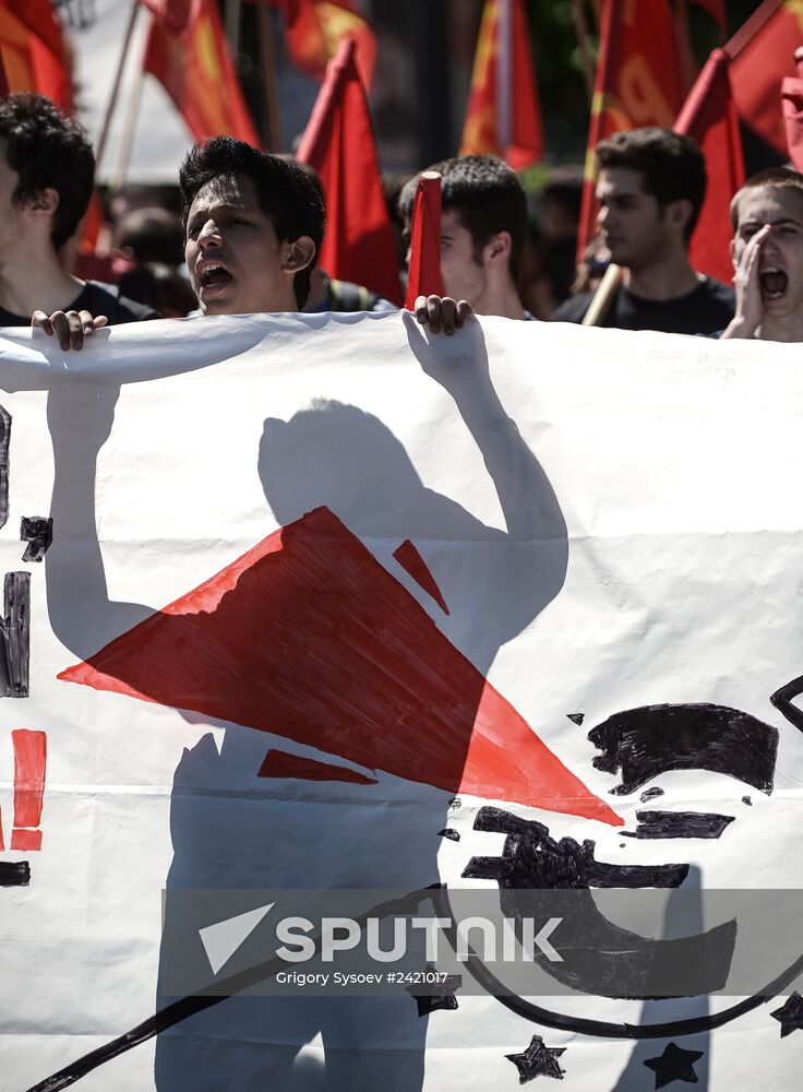 May Day demonstrations in Madrid